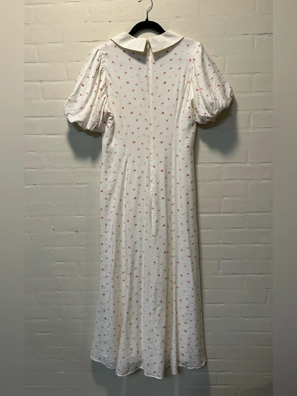 Mable Bayside Bow Front Puff Ditsy Floral Midi Cottagecore Coquette Dress M - Picture 13 of 14